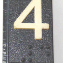 SPACER, .625  WIDE, BLACK, WITH BRAILLE, MARKED # 4 DOVER # 9893714