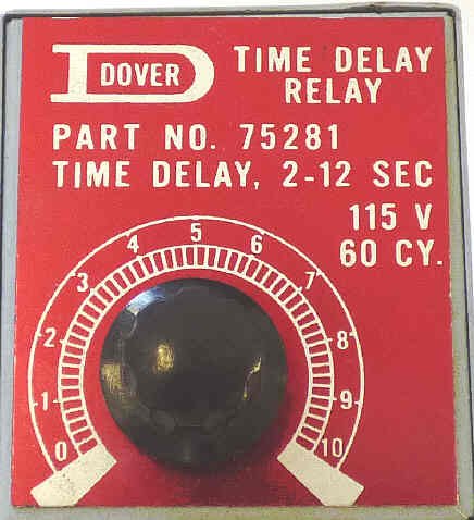 TIMER, RELAY, DELAY, 2-12 SECONDS 115 VAC 8 PIN OCTAL DOVER # 75281