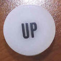 INSERT, BUTTON, 7/8 DIA., WHITE, MARKED UP IN BLACK ARMOR # 11133-01