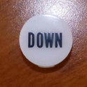 INSERT, BUTTON, 7/8 DIA., WHITE, MARKED DOWN IN BLACK ARMOR # 11133-01