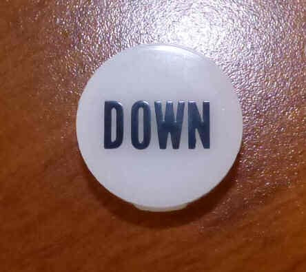 INSERT, BUTTON, 7/8 DIA., WHITE, MARKED DOWN IN BLACK ARMOR # 11133-01