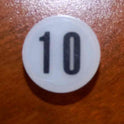 INSERT, BUTTON, 7/8 DIA., WHITE, MARKED # 10 IN BLACK ARMOR # 11133-01