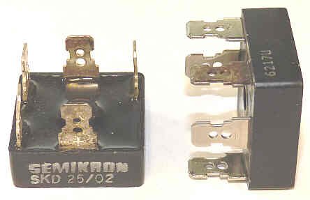 RECTIFIER, BRIDGE, 5 PRONG, 3PH, 20A, 1600V SEMIKRON 25/02