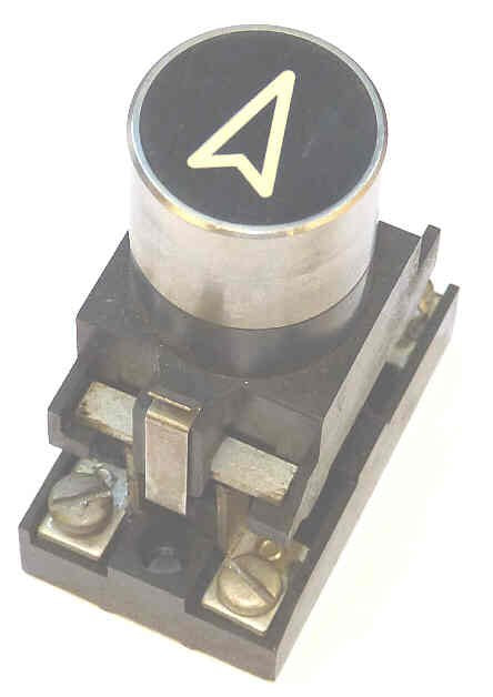 BUTTON, ASSEMBLY, BLACK WITH WHITE VERTICAL ARROW ARMOR # B761003