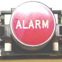 BUTTON, ASSEMBLY, RED WITH WHITE HORIZONTAL ALARM ARMOR # B761003