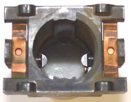 BUTTON, TOP, WHITE WITH BLACK HORIZONATAL ALARM ARMOR # B761007
