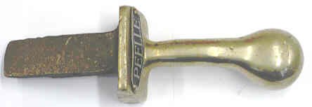 HANDLE, DUMBWAITER DOOR, GERMAN SILVER, RARE PEELLE #03815