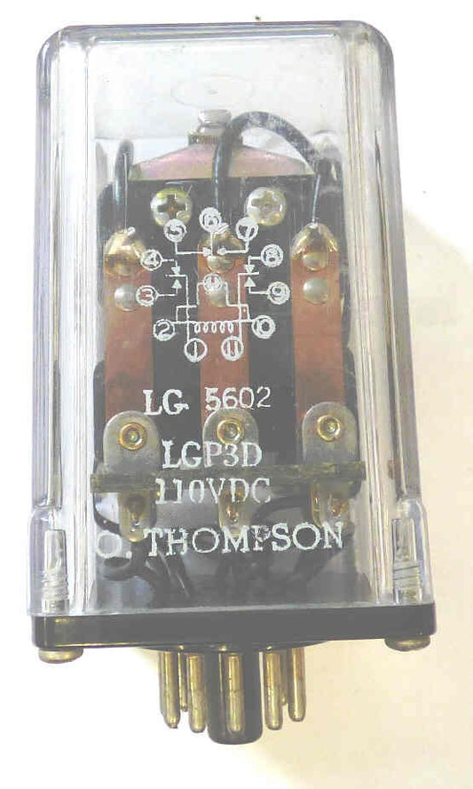 RELAY, 3PDT, 110 VDC, 11 PIN OCTAL BASE  LINE ELECTRIC # LGP3D