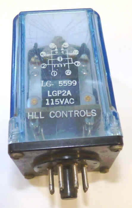 RELAY, 2PDT, 120 VAC, 8 PIN OCTAL BASE LINE ELECTRIC # LGP2A