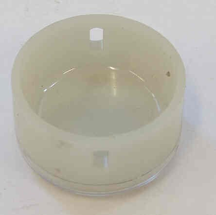 BUTTON, WHITE, CLEAR CAP, MARKED 1 IN BLACK WESTINGHOUSE # 5207D59G01