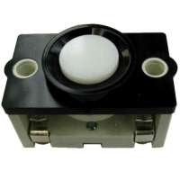 BUTTON, WHITE BUTTON, BLACK BEZEL, 120V LED, TYPE RBW, SPECIFY ENGRAVING