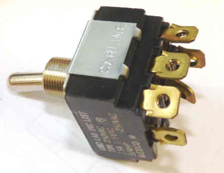 SWITCH, TOGGLE, 3PST, CHROME BEZEL CARLING # 108AX