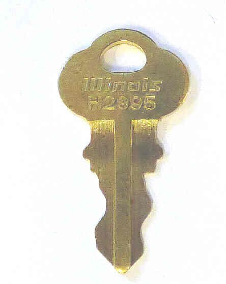 KEY, ILLINOIS, USED ON KEYED SWITCHES MARKED H2395 DOVER # 9703135