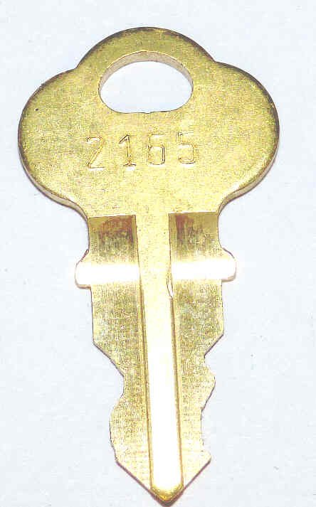 KEY, ILLINOIS, USED ON KEYED SWITCHES MARKED H2165 DOVER #  9721654