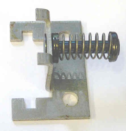 BRACKET AND SPRING ASSEMBLY, KICK OFF, FLOOR RELAY GAL # LC-0136N