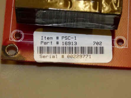 POWER SUPPLY, MAGIC EDGE TRI-TRONICS # PSC-1  16913