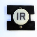 PRESSEL, BUTTON, MONITOR, WITH CONTACTS, WHITE, MARKED # 1R  IN BLACK