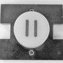 PRESSEL, BUTTON, MONITOR, WITH CONTACTS, WHITE, MARKED # 11 IN BLACK