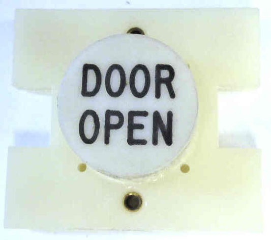 PRESSEL, BUTTON, MONITOR, WITH CONTACTS, WHITE, MARKED 'DO'  IN BLACK