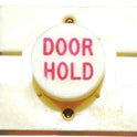 PRESSEL, BUTTON, MONITOR, WITH CONTACTS, WHITE, MARKED 'DH'  IN RED