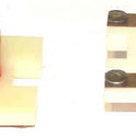 PRESSEL, BUTTON, MONITOR, EXTENDED BUTTON , RED, MARKED 'DC'  IN WHITE