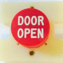 PRESSEL, BUTTON, MONITOR, EXTENDED BUTTON , RED, MARKED 'DO'  IN WHITE