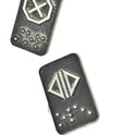 PLATE, BRAILLE, STUD TYPE, 1 3/8 X 3/4 SPECIFY  MARKING