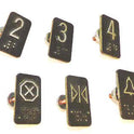 PLATE, BRAILLE, STUD TYPE, 1 3/8 X 3/4 SPECIFY  MARKING