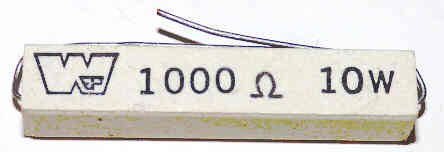 RESISTOR, 1000 OHM, 10 WATT, 10%, CERAMIC, TINNED LEADS NTE # 10W1000