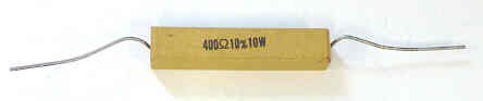 RESISTOR, 400 OHM, 10 WATT, 10%, CERAMIC, TINNED LEADS NTE # 10W400