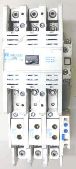 CONTACTOR, SIZE L, 3 POLE, 120 VAC COIL, WITH AUX, CUTLER HAMMER # AE16LNO