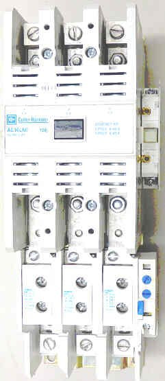 CONTACTOR, SIZE M, 3 POLE, 120 VAC COIL, WITH AUX, CUTLER HAMMER # AE16MNO