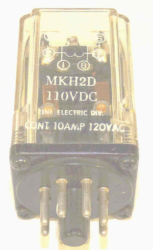 RELAY. 110 VDC. 2PDT, 8 PIN OCTAL LINE # MKH2D