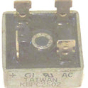 RECTIFIER, BRIDGE, 4 PIN, 1PH, 25A, 200V PART # KBPC2502