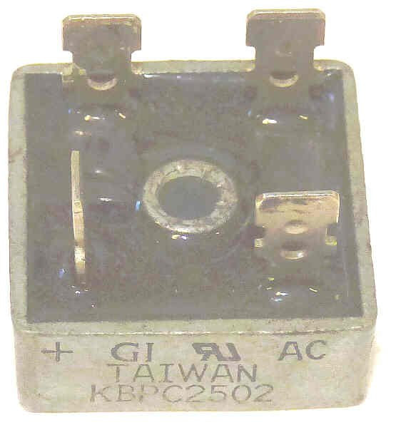 RECTIFIER, BRIDGE, 4 PIN, 1PH, 25A, 200V PART # KBPC2502