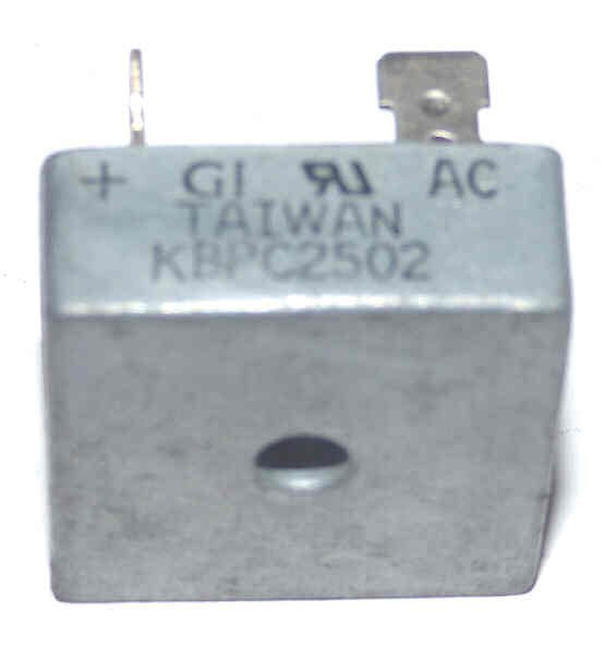 RECTIFIER, BRIDGE, 4 PIN, 1PH, 25A, 200V PART # KBPC2508