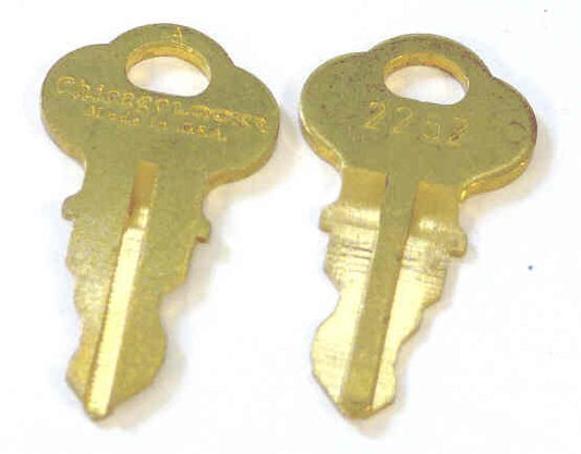 KEY, CHICAGO, USED ON KEYED SWITCHES MARKED H2252