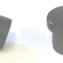 BUTTON, BLANK, BLACK, 5/8 X 1/2 TOP, 7/8 X 1/8 ROUND BASE, TIT