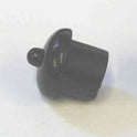 BUTTON, BLANK, BLACK, 5/8 X 1/2 TOP, 7/8 X 1/8 ROUND BASE, TIT