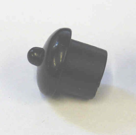 BUTTON, BLANK, BLACK, 5/8 X 1/2 TOP, 7/8 X 1/8 ROUND BASE, TIT