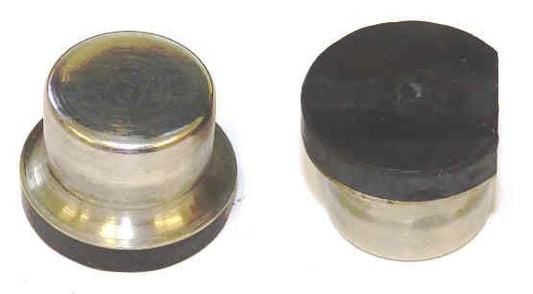 BUTTON, SS, BLANK, 3/4 X 5/8 TOP, 1 X 3/16 FLAT BASE, ONE SIDE SQUARED