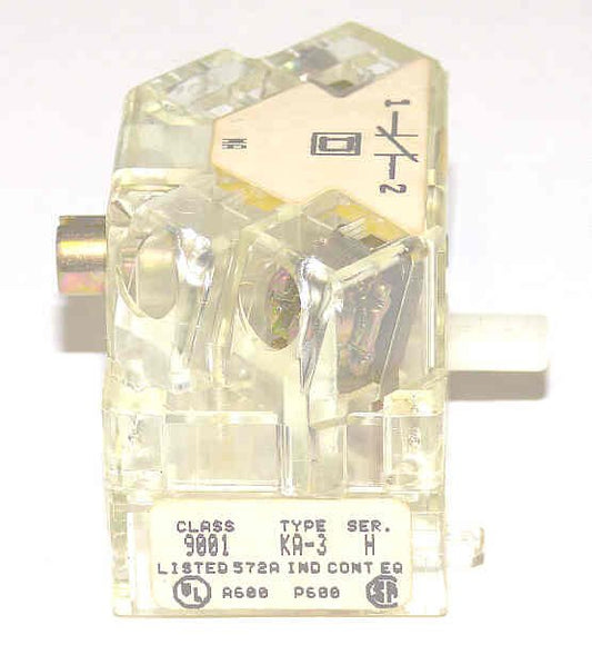 SWITCH, BUTTON, , N.C. CONTACTS 600 VOLT MAX SQUARE D 9001 KA-3, SERIES H