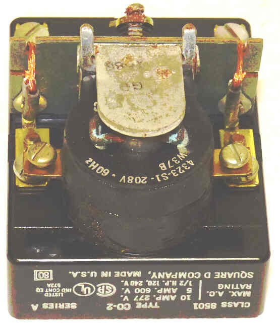 RELAY, CONTROL, DPST, 208 VAC SQUARE D 8501-CO-2-V08