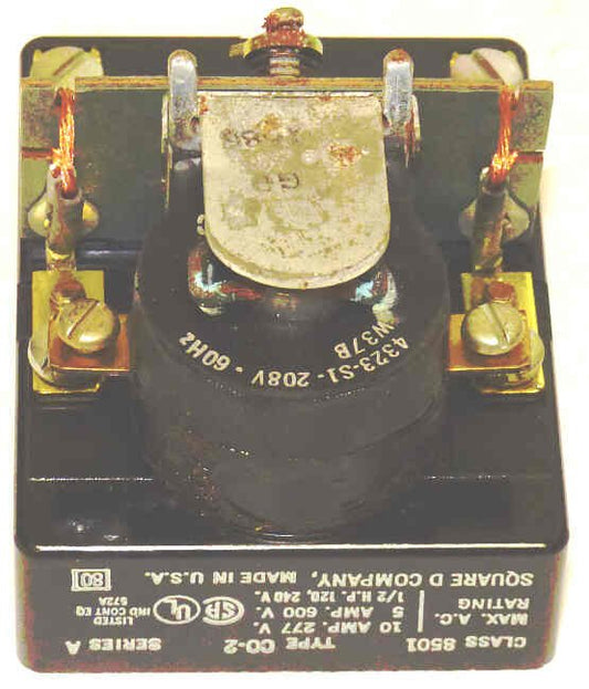 RELAY, CONTROL, DPST, 208 VAC SQUARE D 8501-CO-2-V08