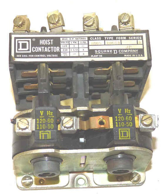 CONTACTOR, HOIST 4 POLE, 120 VAC SQUARE D # 8965-R06-S1