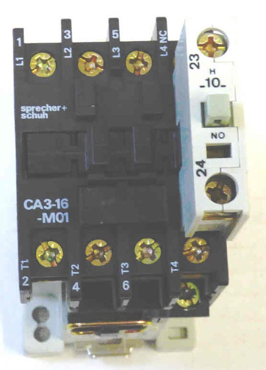 CONTACTOR, 3 POLE, W AUX N.O. CONTACT, 120 VAC S & S, CA3-16-M10-120 + CA3-P