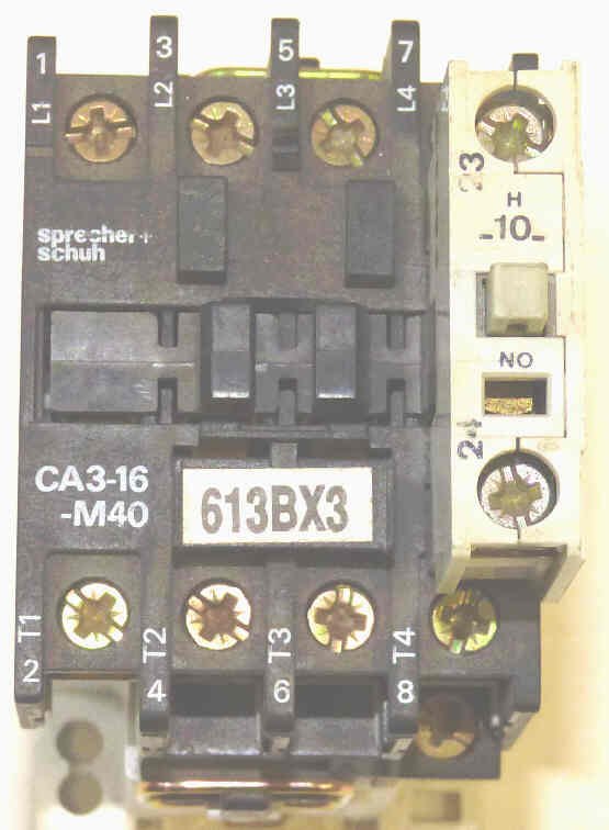 CONTACTOR, 3 POLE, W AUX N.O. CONTACT, 120 VAC S & S, CA3-16-M40-120+CA3-P01