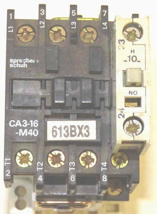 CONTACTOR, 3 POLE, W AUX N.O. CONTACT, 120 VAC S & S, CA3-16-M40-120+CA3-P01