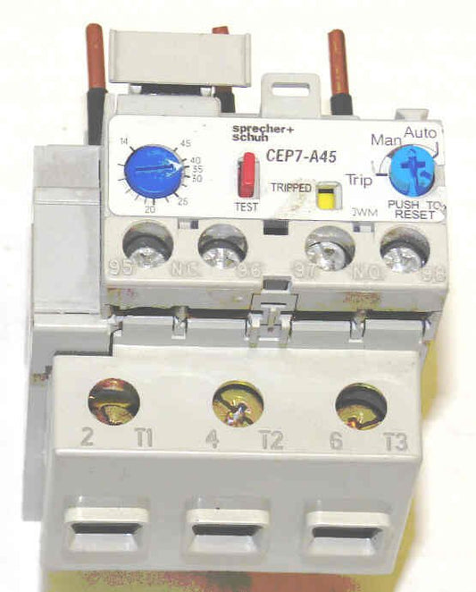 RELAY, OVERLOAD, 3 PHASE, DIRECT MOUNT, SPRECHER+SCHUH # CEP7-A45