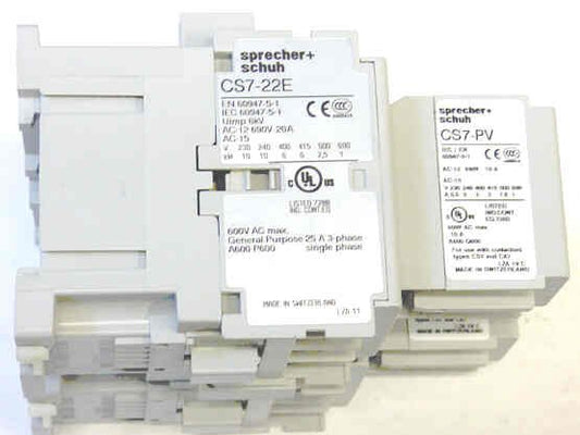 RELAYS, INTERLOCKED, 2NO/2NC CONTACTS, 120V AC COIL S & S CS7-22E-120